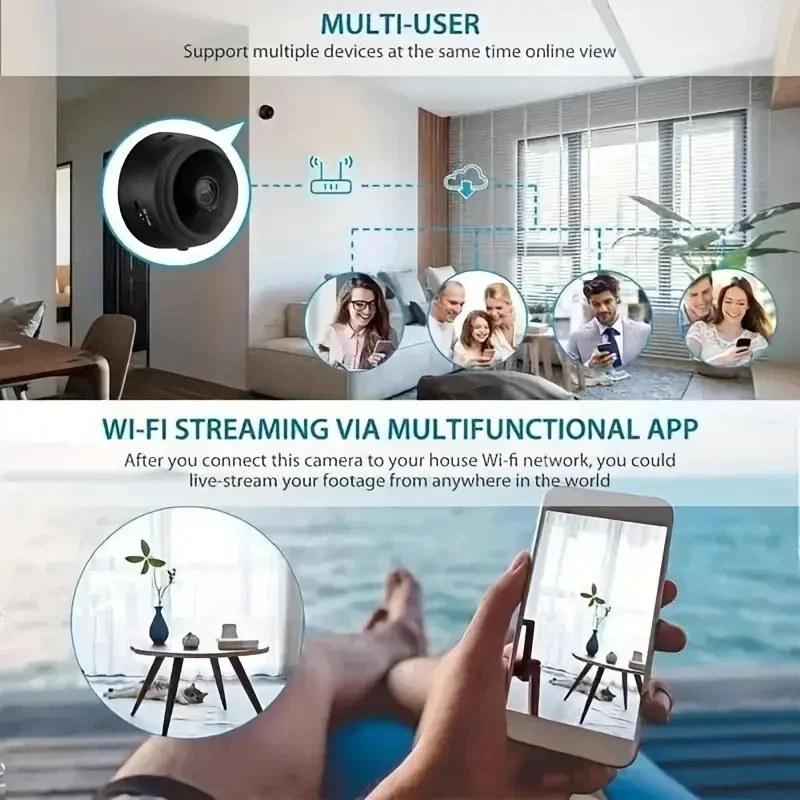 Minic Divers A9 WiFi, Grabadora Nuevo Deo Inal Divers Jou, Voz, Seguridad, Hogar Inteligente Bebé