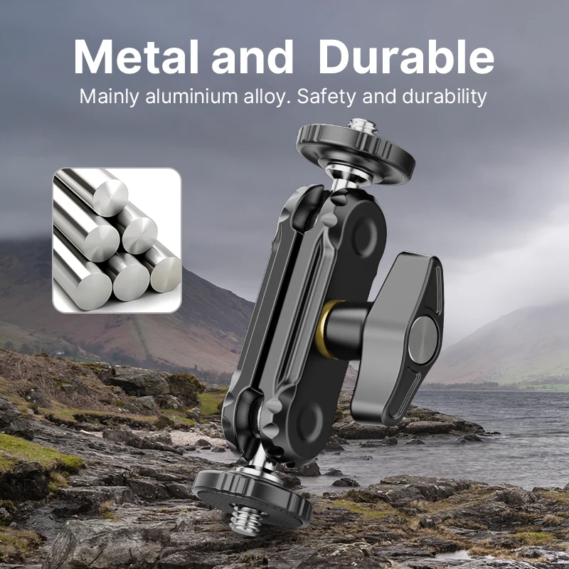 Ulanzi r102 Metall Doppel kugel köpfe magischer Arm mit 360 ° 1/4''Schraube verlängern Halterung für DSLR-Kamera Monitor Video Mikrofon Stativ