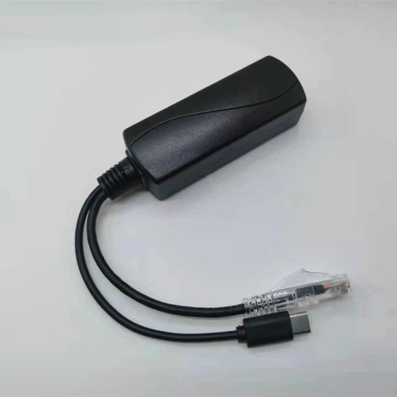 Divisor Gigabit PoE de 1000m, 48V A 5V, 2,4 A, TYPE-C/DC5521/enchufe de alimentación Micro USB, divisor de amplia aplicación