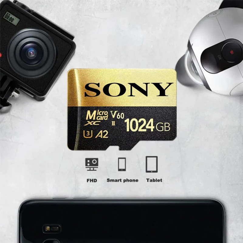 2TB SONY Micro SD Card High Speed SD Memory Card 128GB 256GB 512GB MicroSD C10 TF Flash Card for Xiaomi Phone Camera table PC