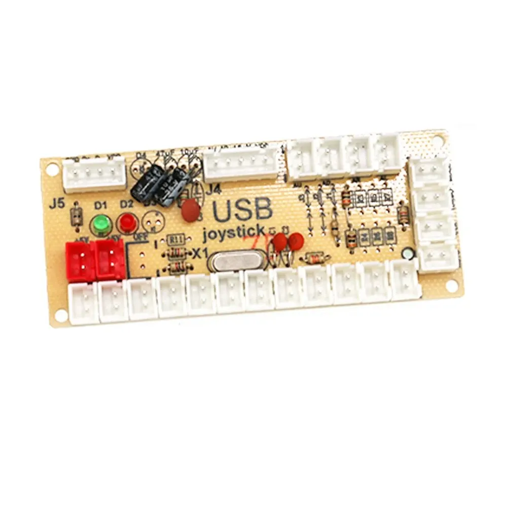 ผู้เล่นหนึ่ง Zero Delay USB Board Encoder พร้อมสาย PC Raspberry Pi เกมอาเขต SANWA จอยสติ๊กปุ่ม Controller DIY