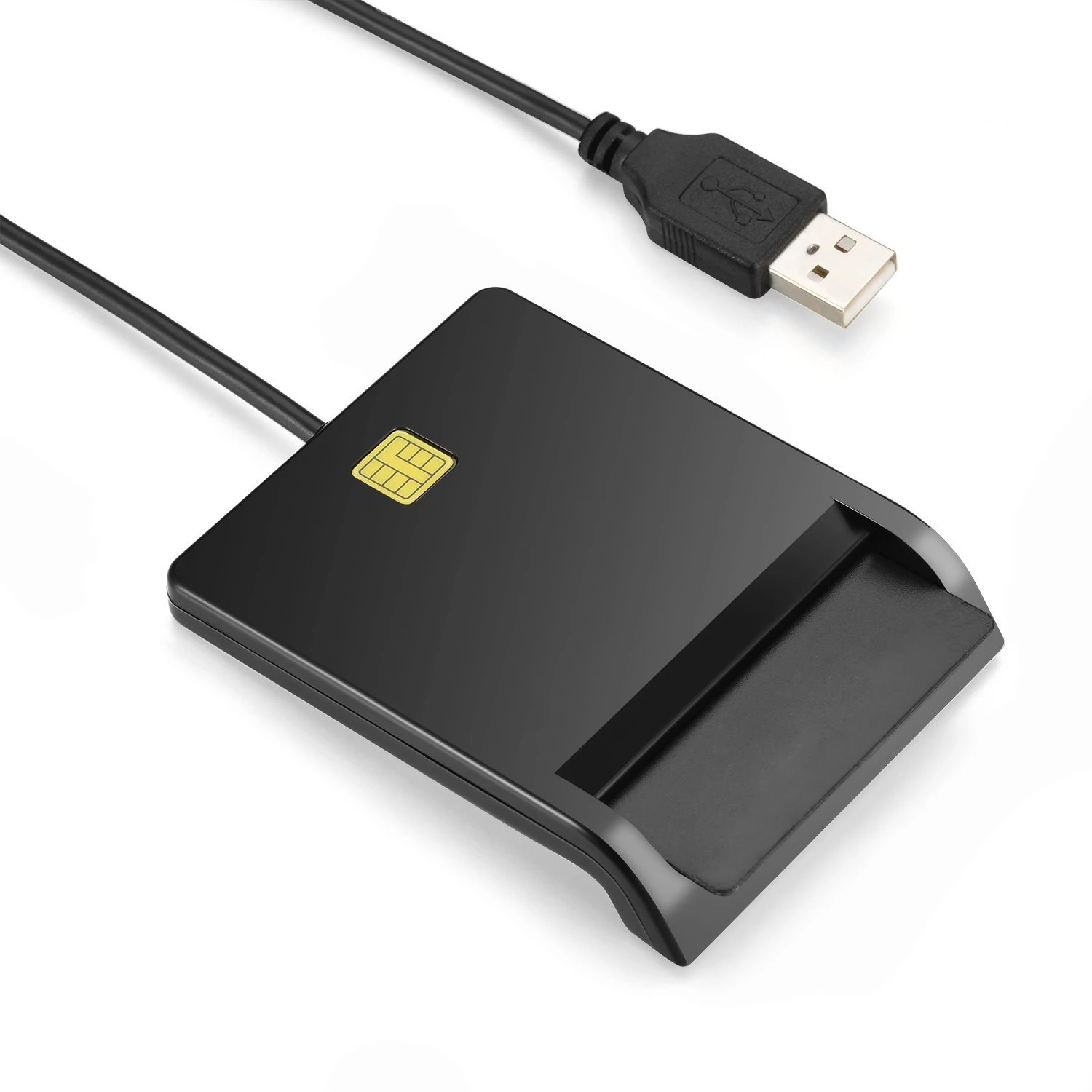 Zoweetek 12026-1 USB ID Smart Card Reader PC/SC USB-CCID EMV ISO7816 pour DNIE Chri ID Chip Smart Card