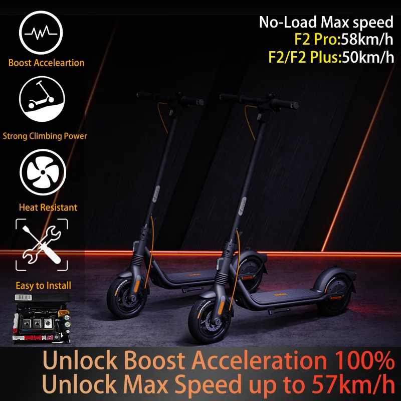 Contrôleur débloqué 58 km/h, vitesse illimitée pour Ninebot de Segway F2/F2 II/F2 PLUS/F2 PRO E D Scooter, pièce de commande principale 32 km/h