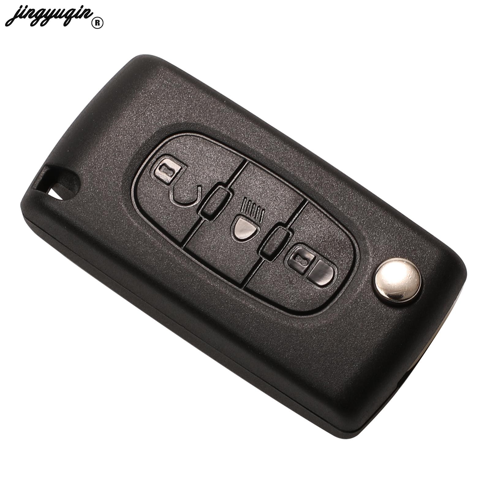 jingyuqin 2/3 Buttons for Peugeot 207 307 308 407 607 807 For Citroen C2 C3 C4 C5 C6 Auto Remote key Case Va2/Hu83 CE0523 CE0536