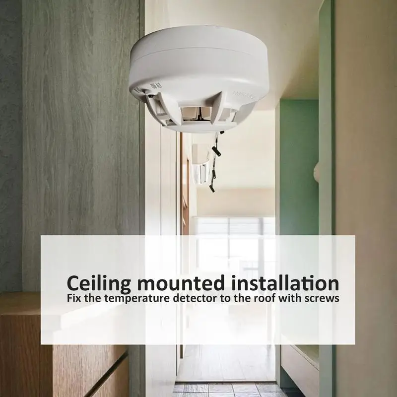 Fire Alert Instant Warning Fire Detectors For Home With Battery Low Warning Loud Sound Temperature Alarm Battery Life Alert