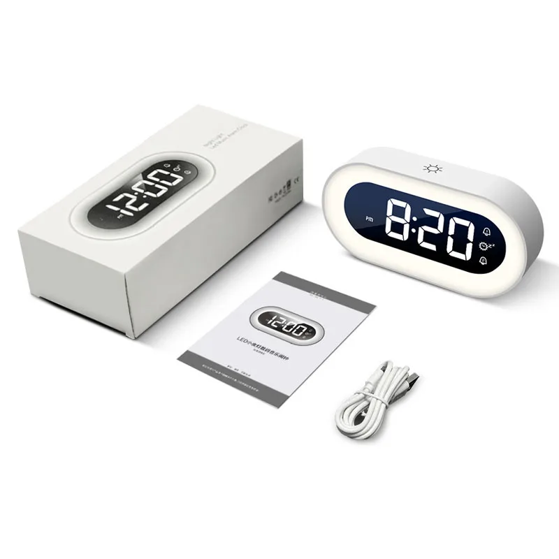 Xiaomi Music LED Digital Alarm Clock Voice Control Night Light Design Desktop Clock Home Table Decoration Youpin Children's Gift