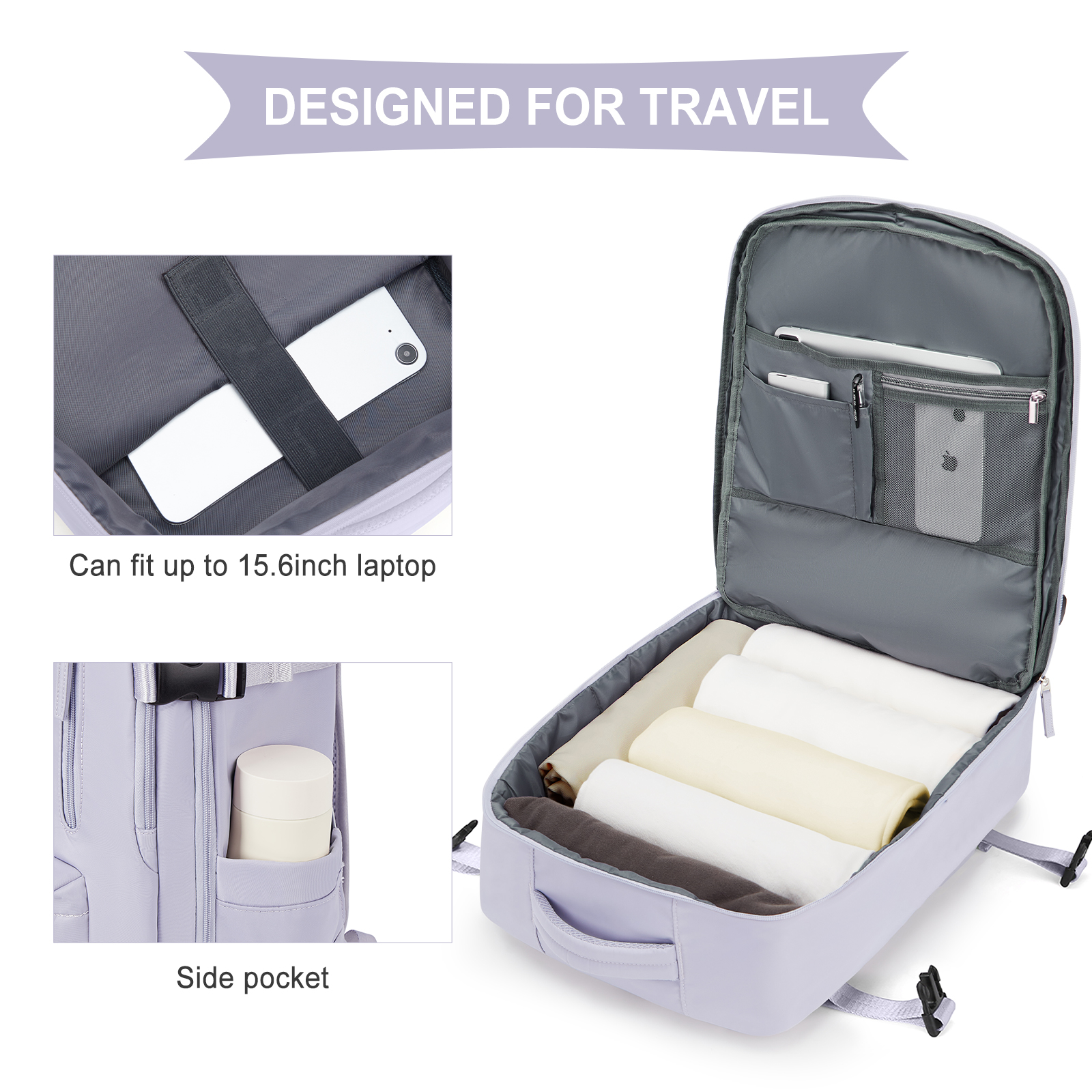 Dames Cabin Reisrugzak Laptoptas Grote capaciteit Easyjet Carry-Ons 45x36x20 Rugzak Ryanair 40x20x25 Waterbestendige tas