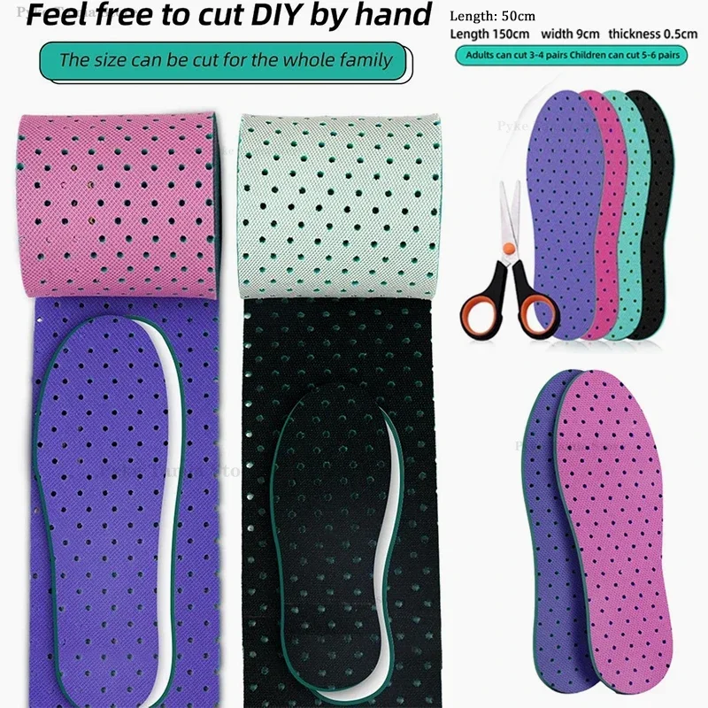 Plantillas deportivas suaves y cómodas para niños y adultos, plantillas transpirables con absorción de impacto, plantillas universales para suelas de pies, plantillas cortables