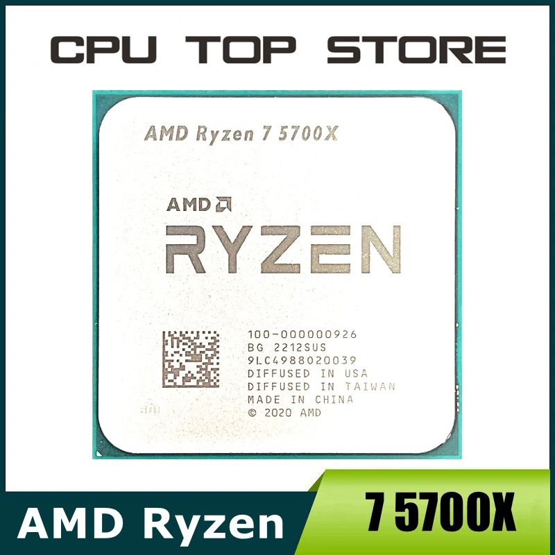 AMD Ryzen 7 R7 5700X 3.4GHz 8코어 16스레드 CPU 프로세서 소켓 AM4 팬 없음