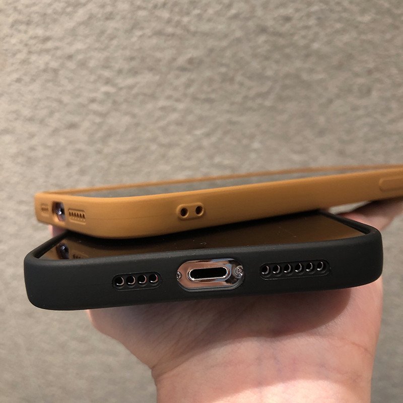 Funda de teléfono suave de silicona mate para iPhone 16 15 14 13 12 11 Pro Max Mini XR X XS 16E 8 7 15 Plus SE2 cubierta protectora de lente de cámara