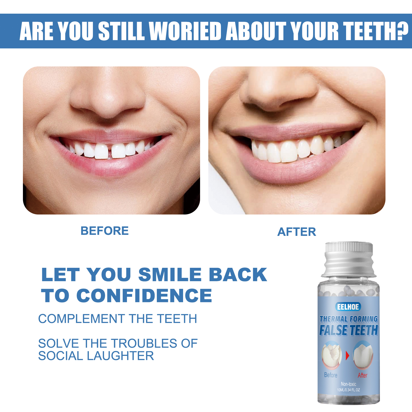 Resin False Teeth Solid Gums Modification of Temporary Filling Materials Restorative Dentistry Oral Hygiene Denture Care 20/30ml