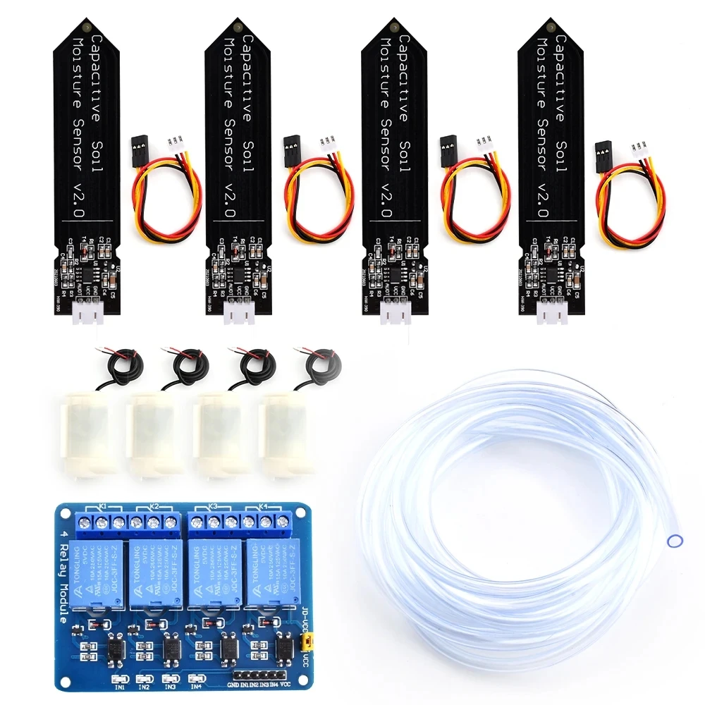 4-Wege-DIY-Kit mit automatischer Bewässerung und Motherboard R3, 4-Wege-Relais, automatische Bewässerung, Gartenblumen, Vier-Wege