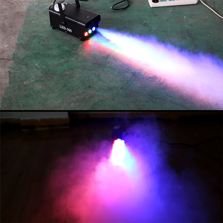 Nieuwe afstandsbediening LED 500W rookmachine RGB Gemengde kleur rookmachine professionele rookuitwerper podiumapparatuur LED-fogger