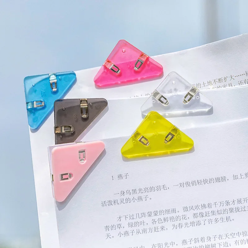 10 Chiếc Tam Giác Góc Kẹp Set Bộ Nhiều Màu Sắc Trang Giá Đỡ Kẹp Giấy Tập Tin Chỉ Số Hình Kẹp Văn Phòng Bàn Học Tổ Chức