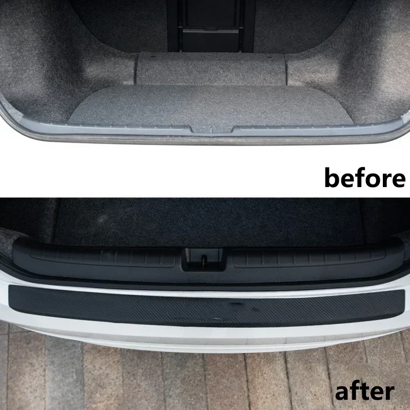 4 ピース/5 ピースセットカーボンファイバーしきい値保護ストリップユニバーサルアンチスクラッチと衝突防止ドア装飾ストリップステッカー