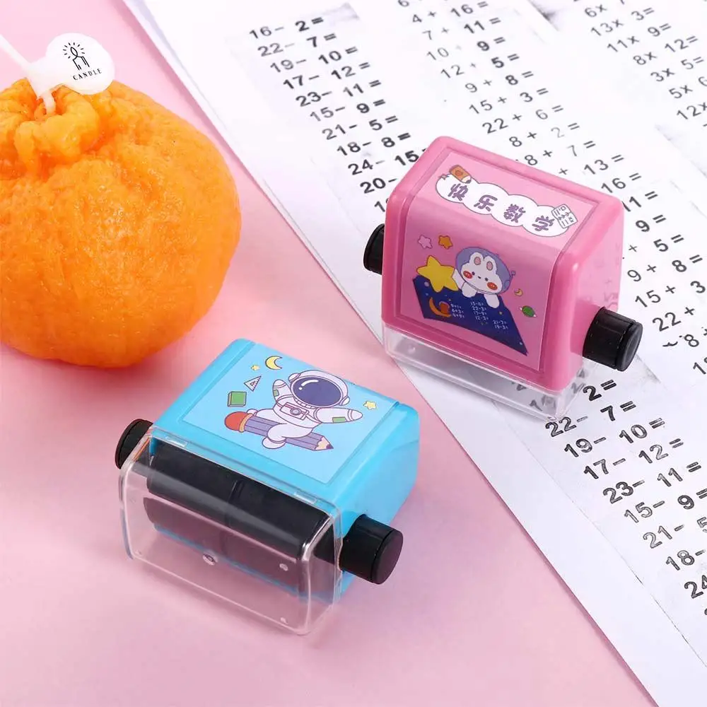 Addition Teacher Supplies Student Stationery Division Arithmetic Stamp Math Calculate Number Rolling Stamp Math Practice Roller