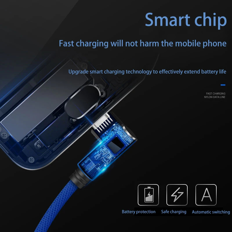 5A 高速充電タイプ C ケーブル 90 度エルボケーブル USB C ケーブルゲーム用サムスン Xiaomi Redmi 名誉電話充電器 USB ケーブル