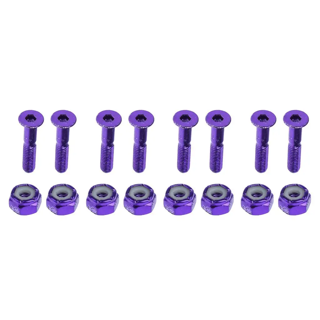 8 ชิ้นยี่ห้อใหม่เปลี่ยนรถบรรทุกสเก็ตบอร์ดฮาร์ดแวร์ชุด Longboard สกรูสลักเกลียว