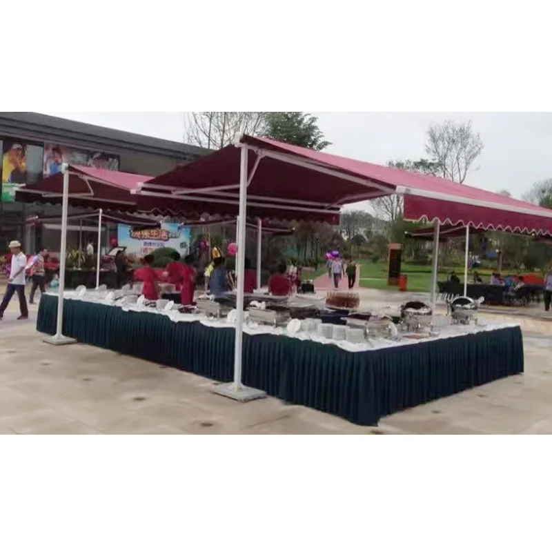 New Design Customized Big Size Huge 8x3.5m Outdoor Umbrella Coffee Drink Bar Parasol Telescopic Patio Umbrella Bargain Price