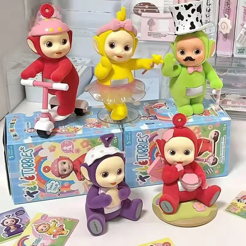 Genuine Miniso Teletubbies Baby Travel Series Blind Box Figures Creative Children'S Model Doll Car Decor Ornaments Cute Toy Gift