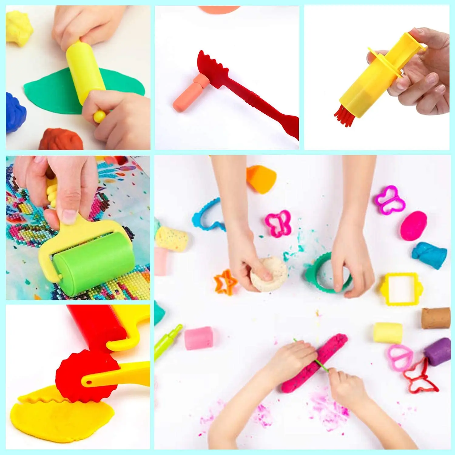 26 Set Tự Làm Họ Nhựa Khuôn Mô Hình Đất Sét Phụ Kiện Bột Nặn Bộ Dụng Cụ Nhựa Bộ Dao Khuôn Trẻ Em Đồ Chơi Giáo Dục