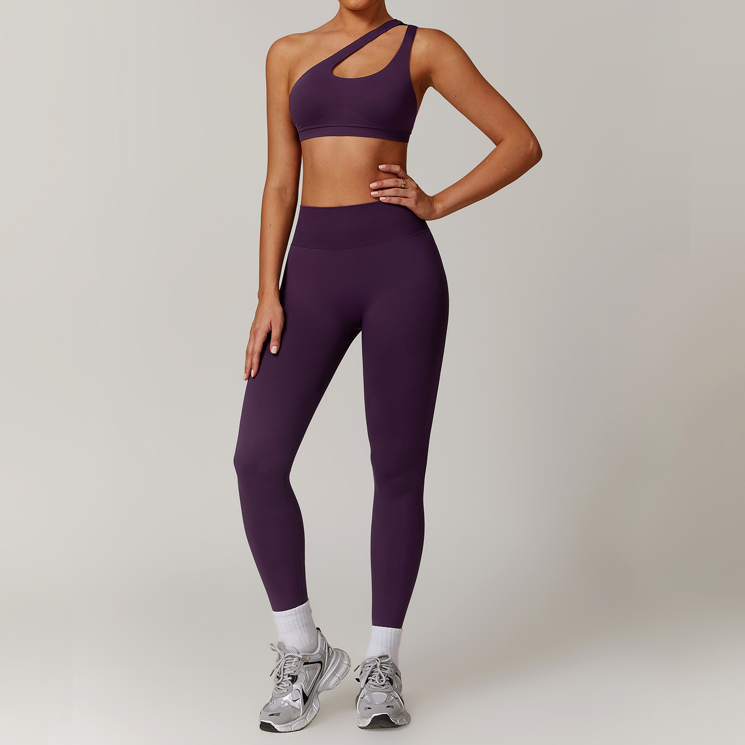 Conjunto de Yoga sin costuras para mujer, conjunto de entrenamiento de 2 uds., ropa deportiva para gimnasio, chaqueta de manga larga para Fitness, mallas de cintura alta, trajes deportivos