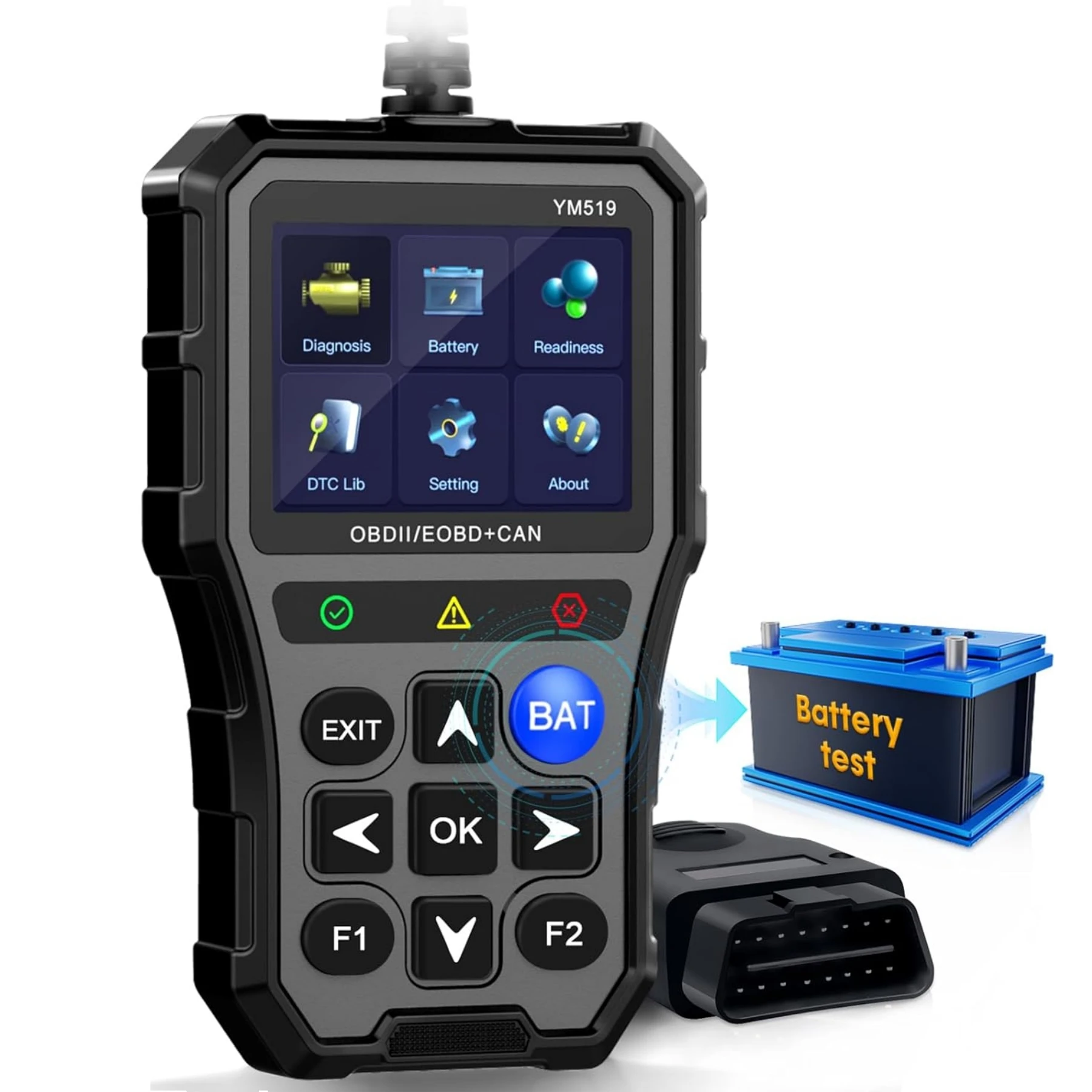 Herramienta de diagnóstico de escáner OBD2, lector de código de motor de comprobación, herramienta de escaneo de diagnóstico de coche con luz de motor de comprobación automática profesional