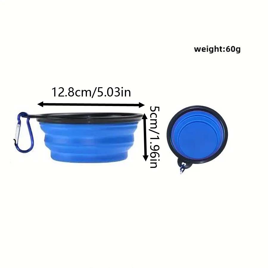 Cuenco de comida para perros portátil plegable, adecuado para agua potable al aire libre, suministros de viaje, cuenco de comida para perros, 1 ud.