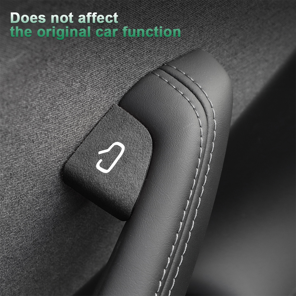 Cubierta embellecedora de parche para interruptor de puerta de gamuza superior italiana para Tesla Model 3 Highland 2024 Model Y Juniper 2025, accesorios de decoración para coche