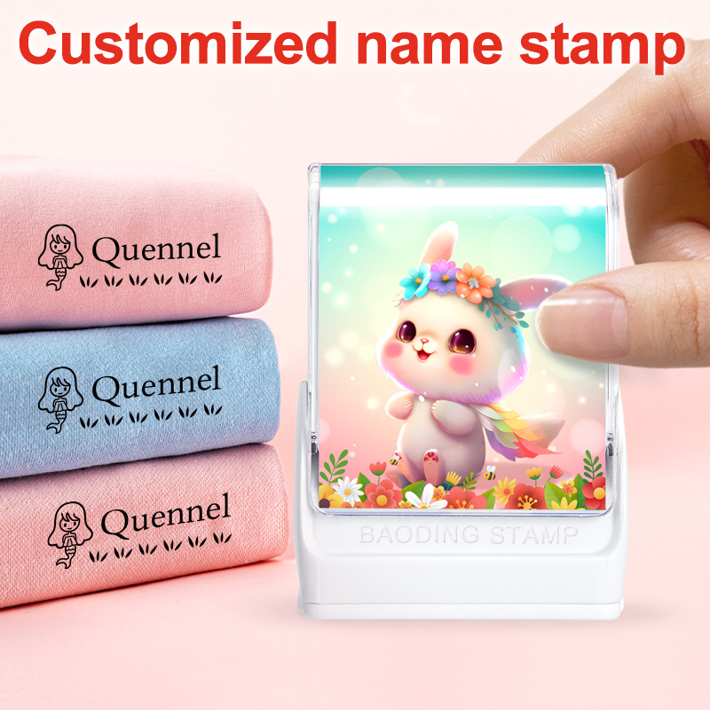 Personalisierter Namensstempel für die Schule – individuelles wasserfestes Siegel, tragbar und langlebig, lichtbeständige Tinte für Kinderbedarf und Geschenke