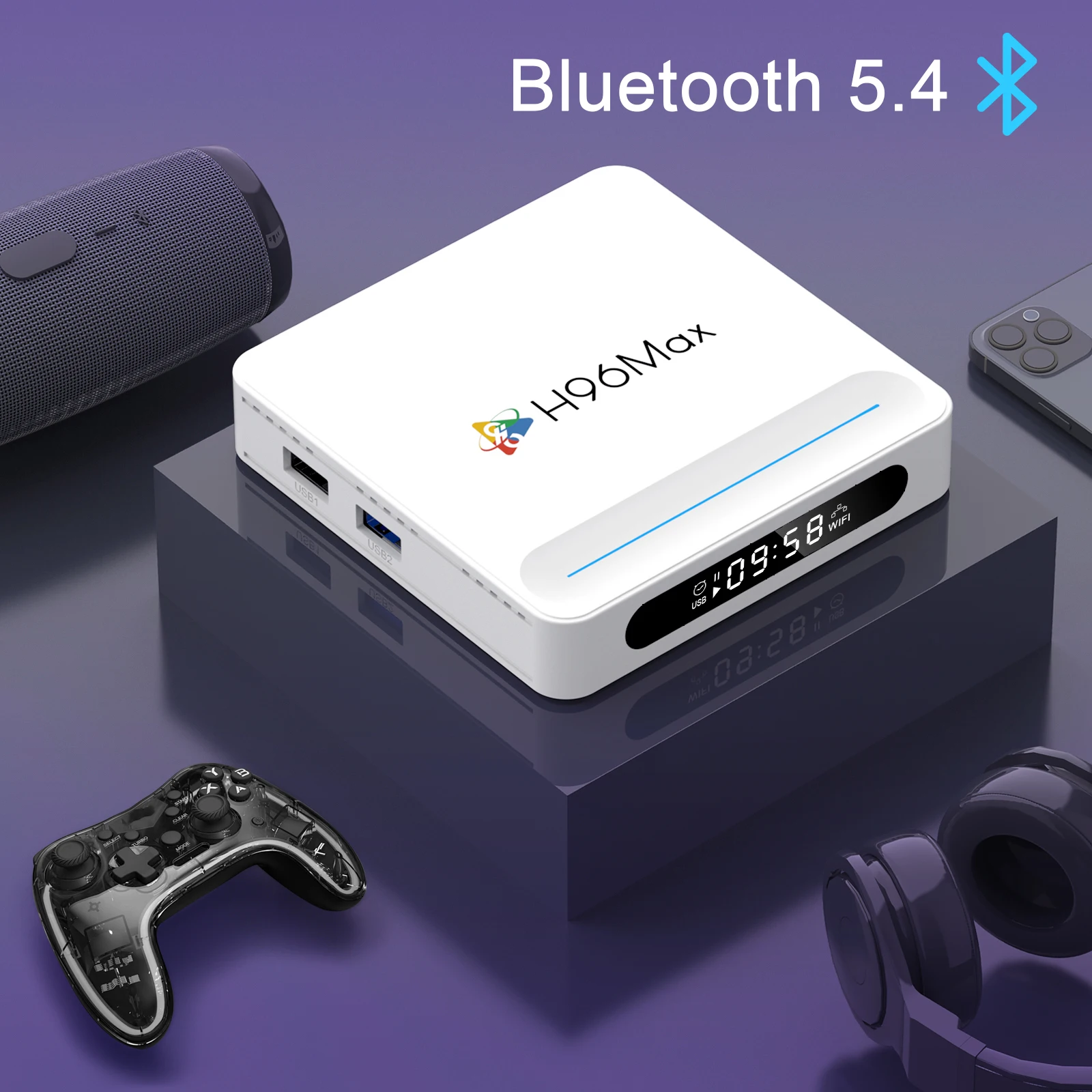 H313 Updated Smart TV Box H96 MAX H618 PLUS 4GB 128GB Android 14 Wifi6 BT 5.4 Quad Core 8K Voice Assistant Media Player TV Box