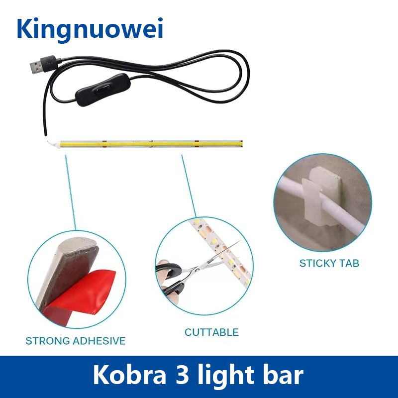 Kobra 3 piezas de mejora tira de luz 5V superbrillante para Anycubic Kobra 3 accesorios combinados bambu A1 MINI luz de relleno para máquina de coser