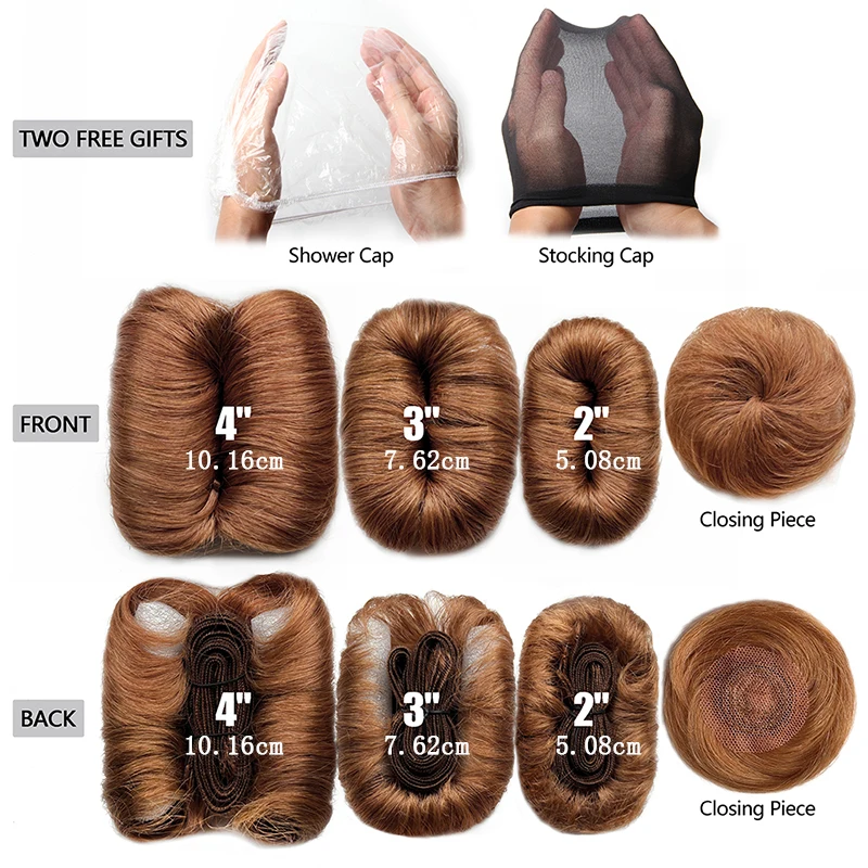 Pacotes de cabelo encaracolado tecer cabelo brasileiro pacotes com fechamento circular 28 pçs extensões de cabelo humano curto para mulher 2 3 4 Polegada