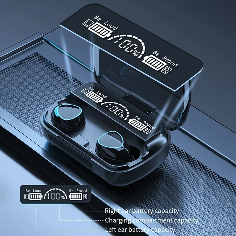 Nieuwe draadloze Bluetooth-hoofdtelefoon met ruisonderdrukking voor sport, mini, compatibel met Xiaomi, Huawei, vivo, OPPO en Apple