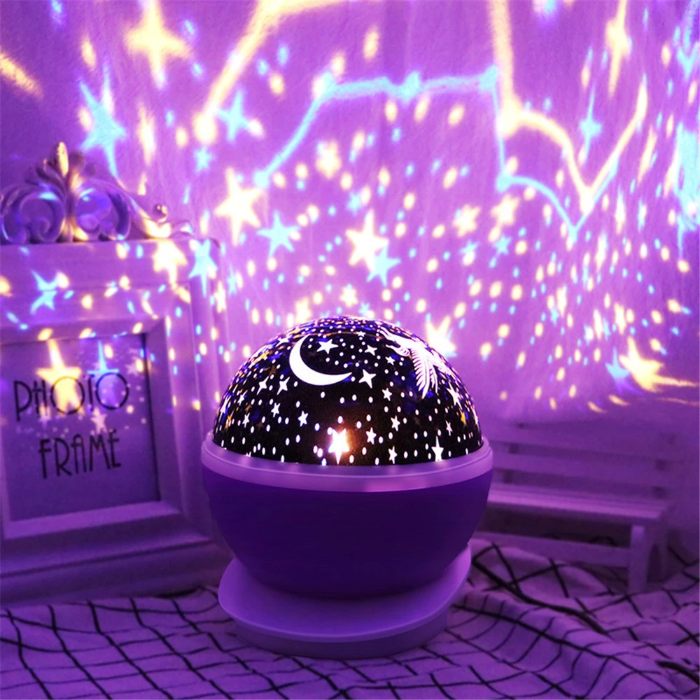 Starry โปรเจคเตอร์ Night Light หมุน Moon Galaxy โคมไฟบ้านห้องนอนเด็กโคมไฟตกแต่งคริสต์มาสไฟสําหรับของขวัญเด็ก