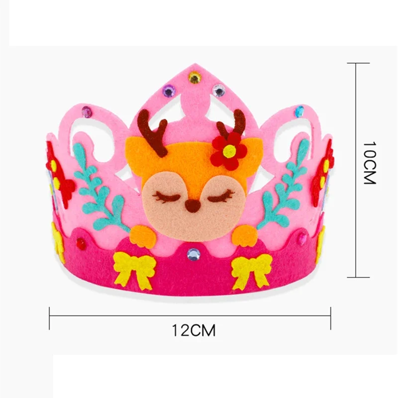 4 ピース/ロット DIY 工芸品おもちゃクラウンクリエイティブ紙スパンコール動物パターンのおもちゃ子供のための子供幼稚園アートパーティーの装飾