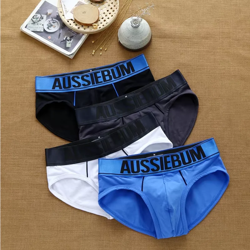 Großhandel Herren-Slips, atmungsaktive elastische dreidimensionale Tasche mit niedriger Taille, eng anliegende und bequeme reine Baumwolle AU3-M200