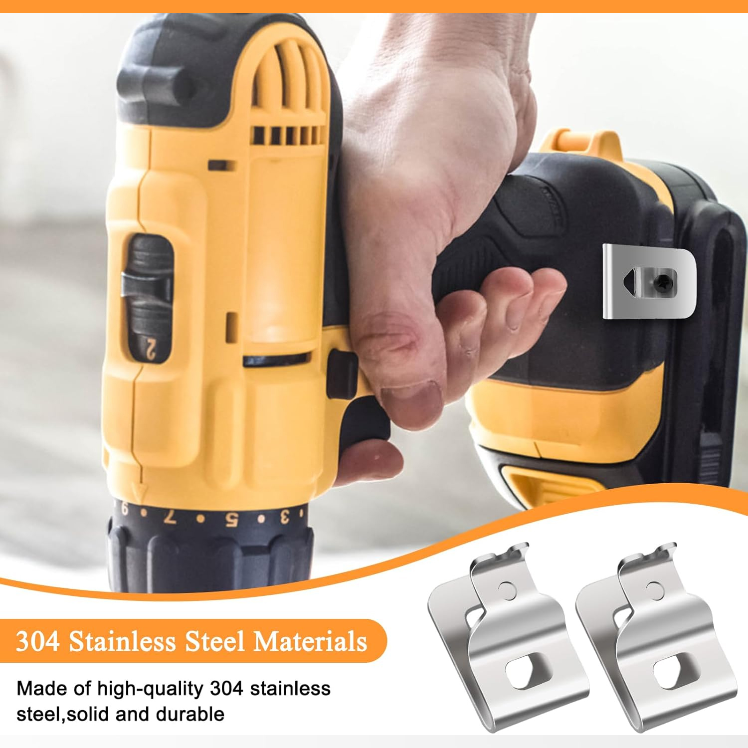 1-10 pçs clipe de cinto de broca elétrica ganchos martelo chave de impacto acessórios para dewalt 20v furadeira n268241 dcd980 (sem broca)