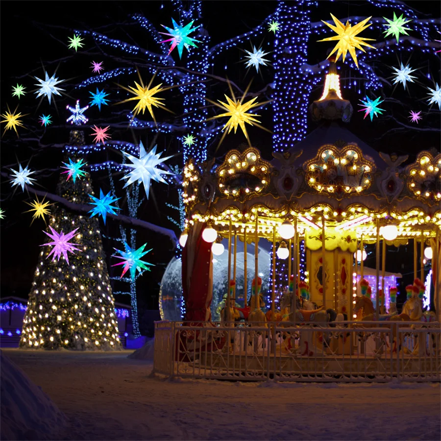 Dia60CM RGBIC explosión inteligente estrella Hada luz Bluetooth aplicación fuegos artificiales luz Navidad Starburst guirnalda de luces para decoración navideña