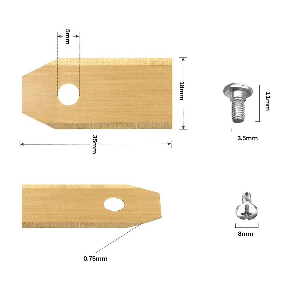 Bãi Cỏ Robot Lưỡi Dao/0.75MM Phủ Titan Thép Không Gỉ Máy Cắt Cỏ Lưỡi Dao Thay Thế + Tặng Vít Phần Cho Husqvarna Automower