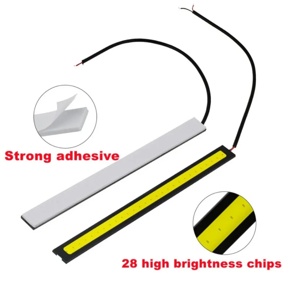 10 pieces Super Bright LED COB Fog Daytime Running Light 17cm  Waterproof 12V 6500K Car Light Auto Interior Styling Bar Lamp