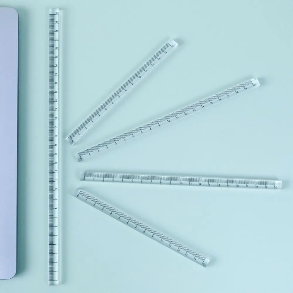 Transparent Straight Ruler High Quality Acrylic 15/20/30CM Scale Ruler Cube Ruler Students Gift