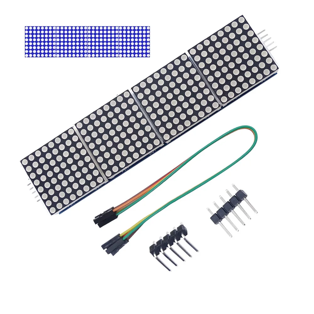 HZWDONE MAX7219 Dot Matrix Module Controle Enkele Chip Microcomputer Module 4-in-1 Display 5P Lijn