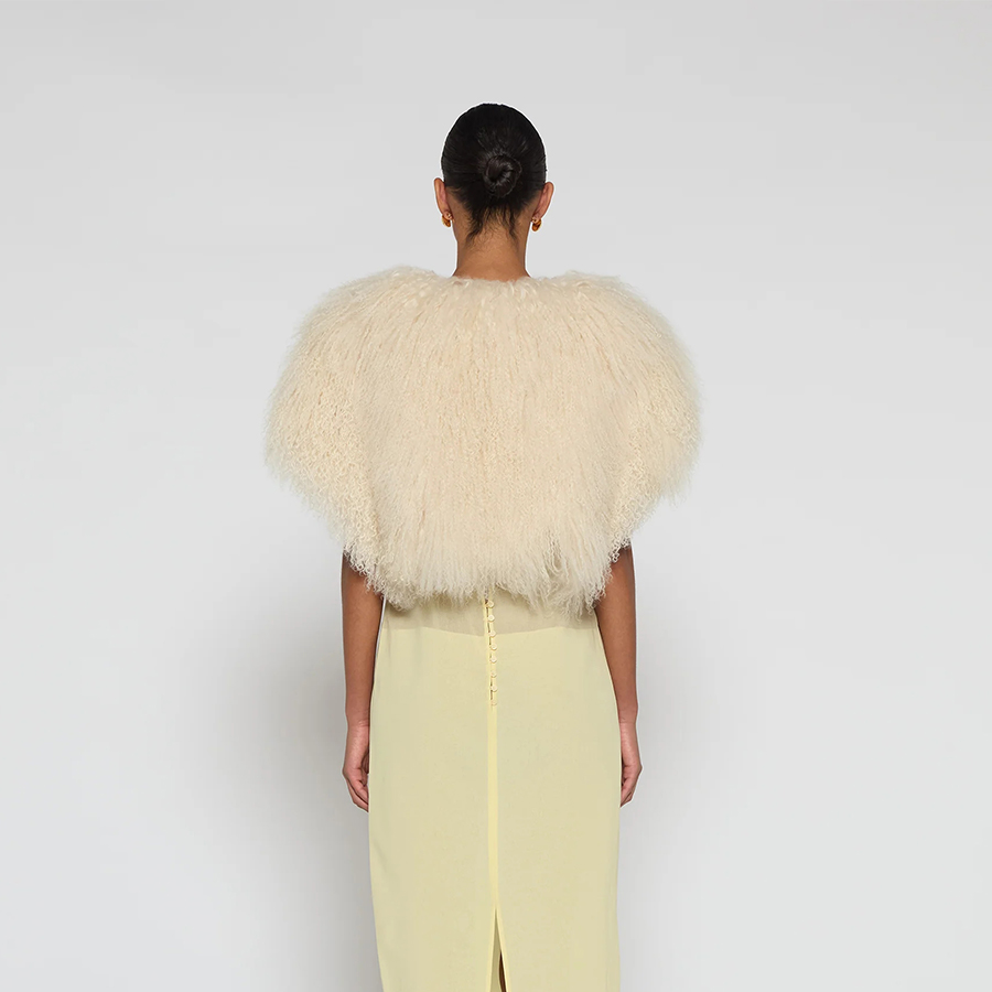 Dames Jas Cropped Lamsbont Bolero Jas Echte Mongoolse Schapenbontjas Luxe Warme Nieuwkomers