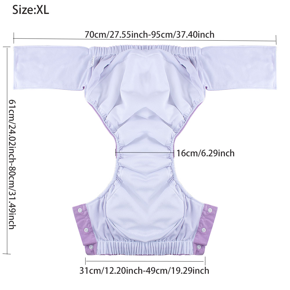 Baumwolle Erwachsene Stoffwindeln Wasserdichte Windelhose für alte Männer Wiederverwendbare Windeln Hosen Tasche Waschbare atmungsaktive Stoffwindeln