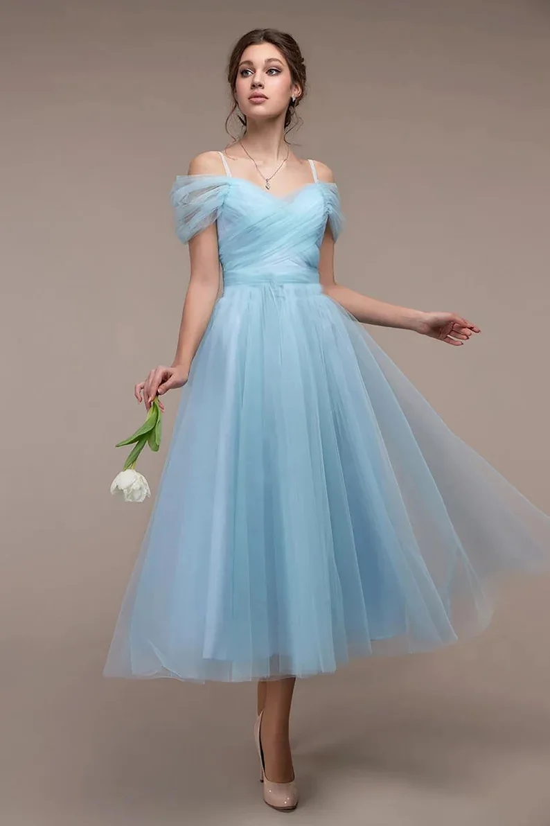 Vestidos de novia de manga larga abullonada de sirena, hombros descubiertos, tren de corte, vestidos de novia de satén, princesa Glam