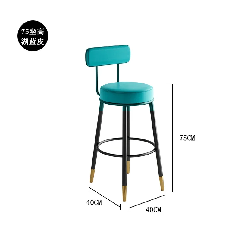 Nordic bar cadeiras para casa, cadeira alta minimalista e moderna com encosto
