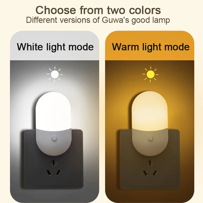 Led mini interruptor de luz noturna plug-in led luz proteção para os olhos lâmpada de luz noturna uso para cabeceira alimentação do bebê sala de estar