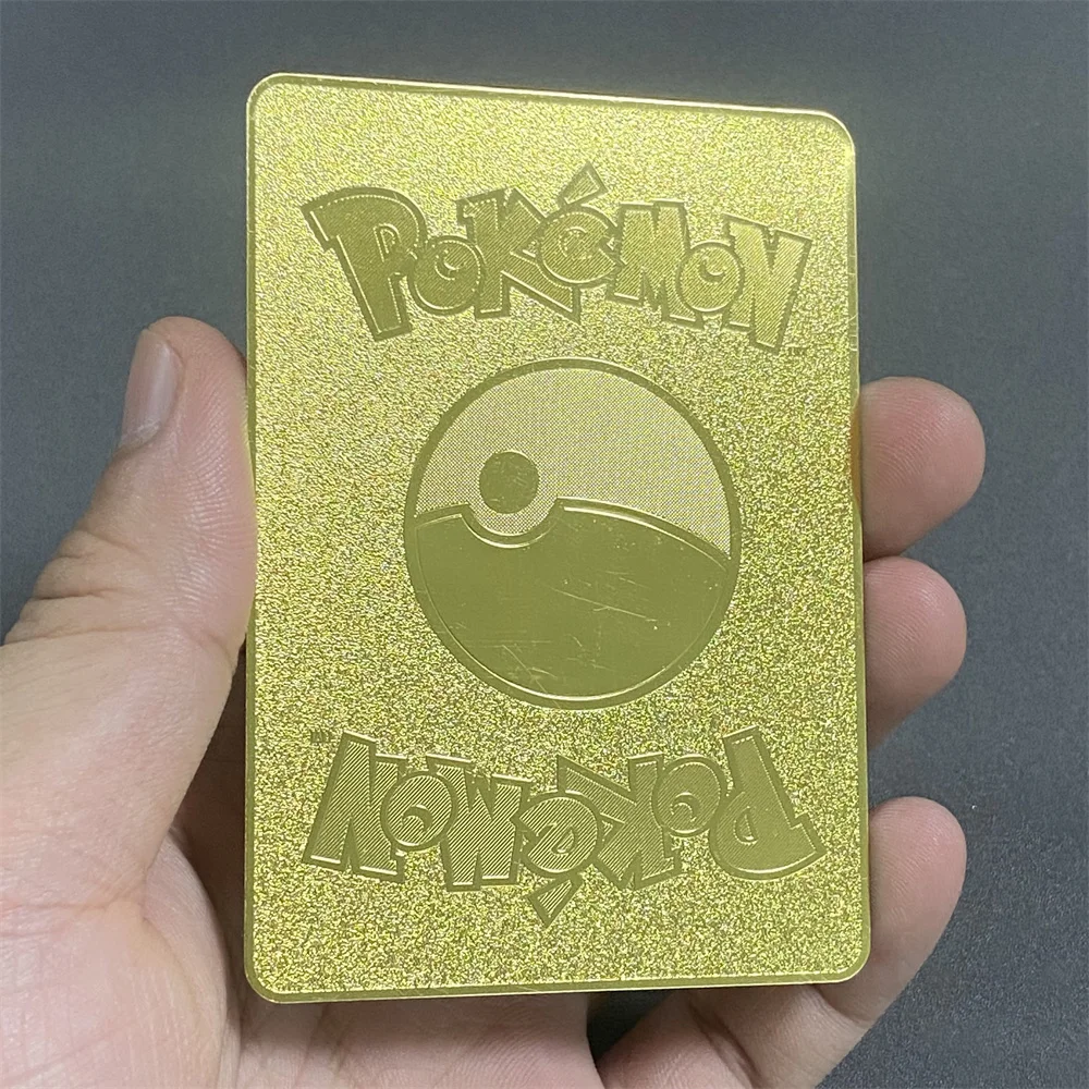 Pokemon การ์ดโลหะ 10000 คะแนน Pikachu Charizard Arceus การ์ด Golden ภาษาอังกฤษ Mewtwo Vmax GX อะนิเมะคอลเลกชัน Battle การ์ดของขวัญ