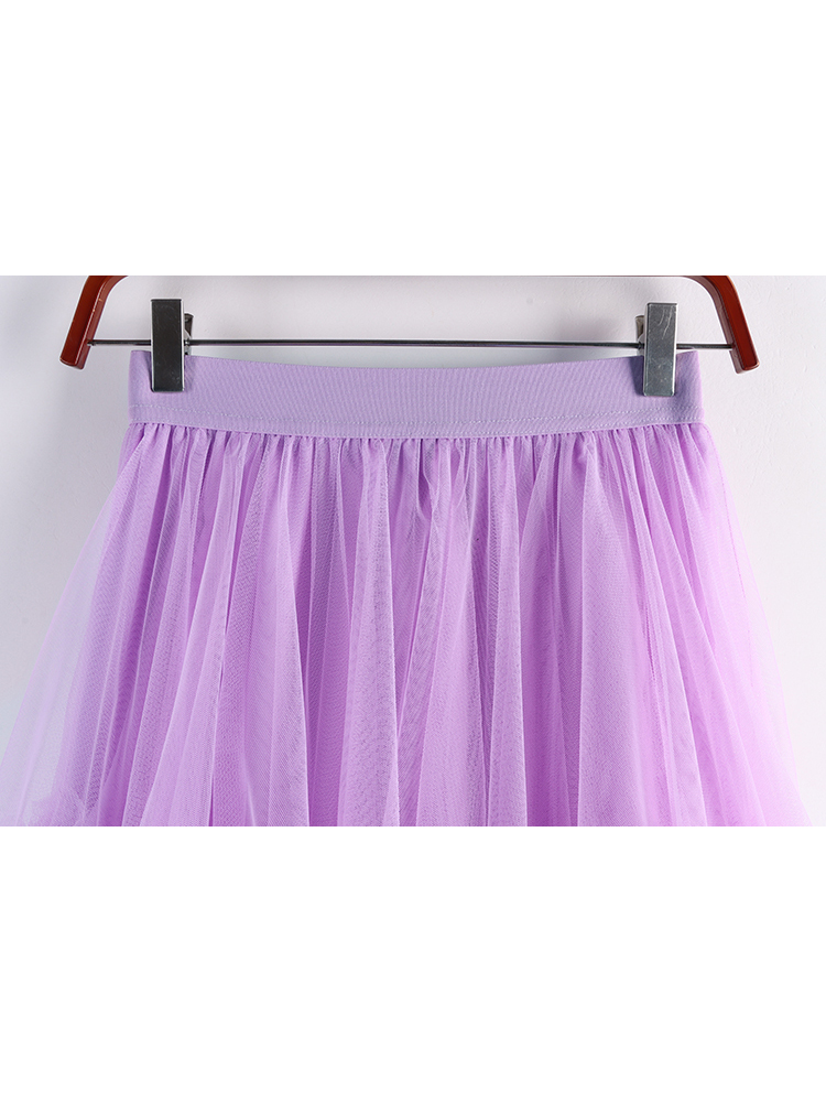 Tigena Tutu Tule Lange Rok Voor Vrouwen 2023 Nieuwe Zomer Koreaanse Esthetische Schattige Onregelmatige Mesh Hoge Taille Maxi Rok Vrouwelijk Paars